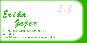 erika gajer business card